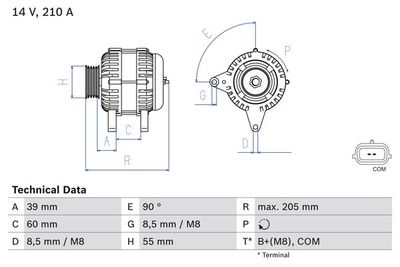 Alternator BOSCH 0 986 083 730