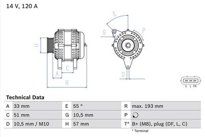 Alternator BOSCH 0 986 083 830