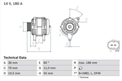 Alternator BOSCH 0 986 084 140