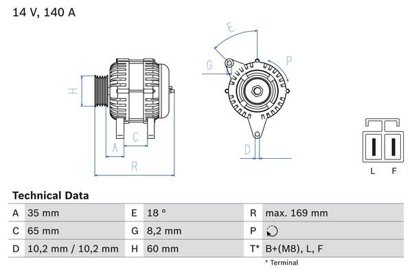 BOSCH 0 986 084 150 Alternator