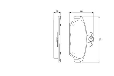 Brake Pad Set, disc brake BOSCH 0 986 424 092