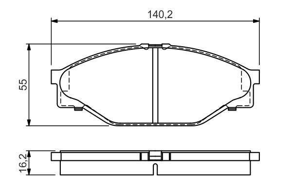 BOSCH 0 986 424 225 Brake Pad Set, disc brake