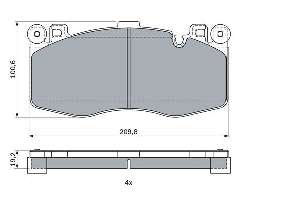 BOSCH 0 986 424 387 Brake Pad Set, disc brake