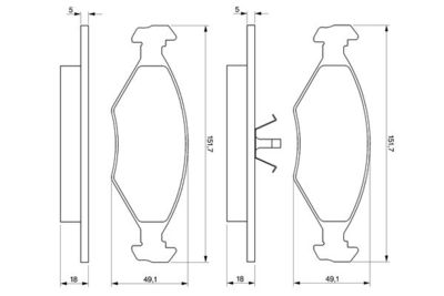 Brake Pad Set, disc brake BOSCH 0 986 424 514