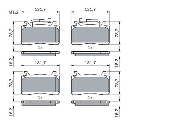 BOSCH 0 986 424 851 Brake Pad Set, disc brake