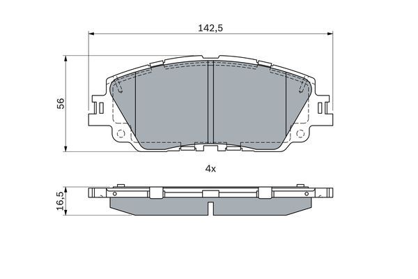 BOSCH 0 986 424 899 Brake Pad Set, disc brake
