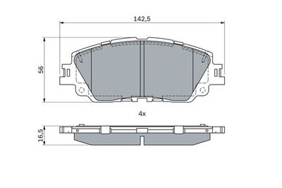 Brake Pad Set, disc brake BOSCH 0 986 424 899