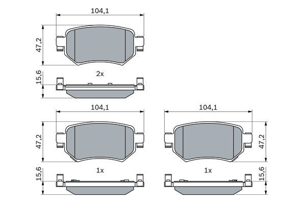 BOSCH 0 986 460 010 Brake Pad Set, disc brake