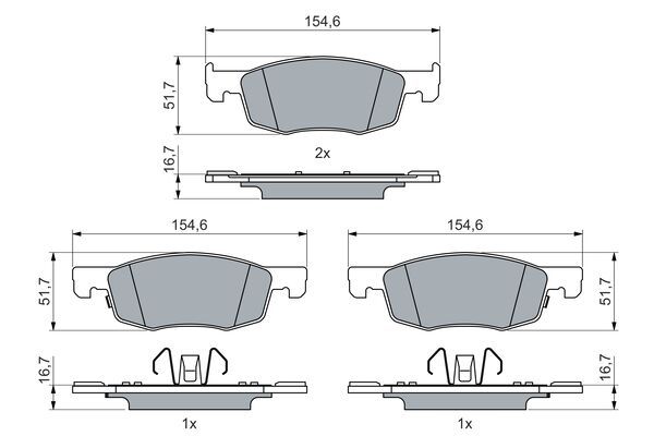 BOSCH 0 986 460 018 Brake Pad Set, disc brake