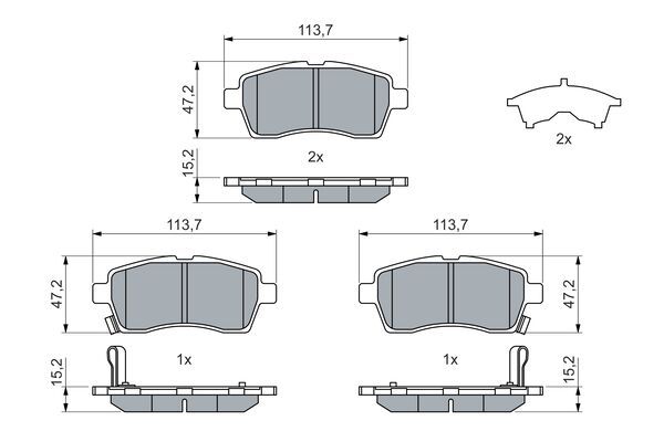 BOSCH 0 986 460 075 Brake Pad Set, disc brake