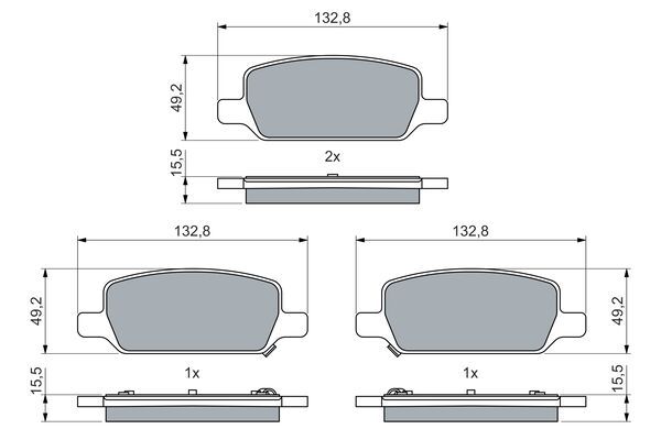 BOSCH 0 986 460 086 Brake Pad Set, disc brake