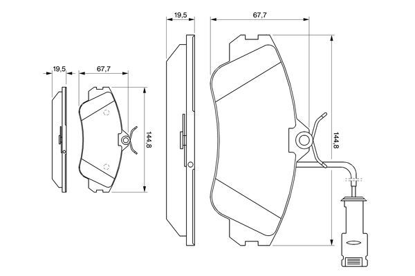 BOSCH 0 986 461 115 Brake Pad Set, disc brake