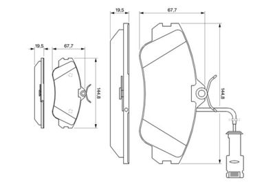 Brake Pad Set, disc brake BOSCH 0 986 461 115