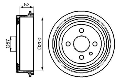 Brake Drum BOSCH 0 986 477 018