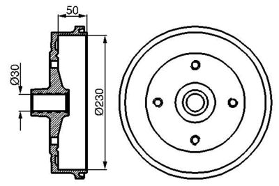 Brake Drum BOSCH 0 986 477 030