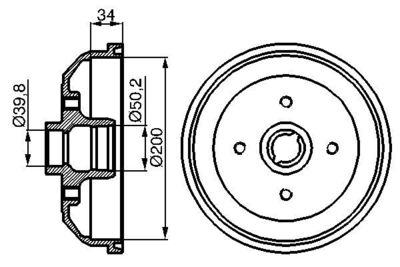 Brake Drum BOSCH 0 986 477 040