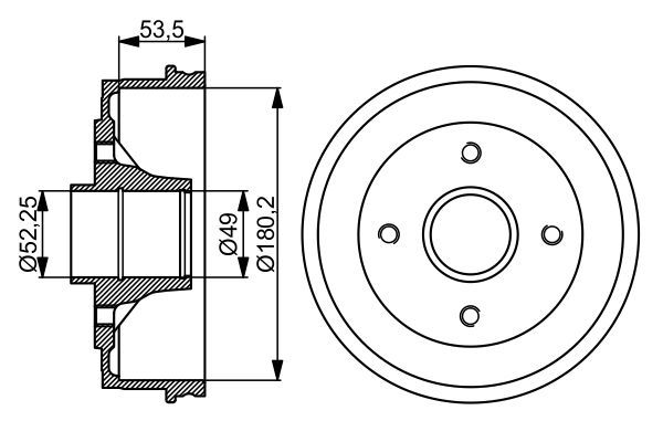 BOSCH 0 986 477 061 Brake Drum