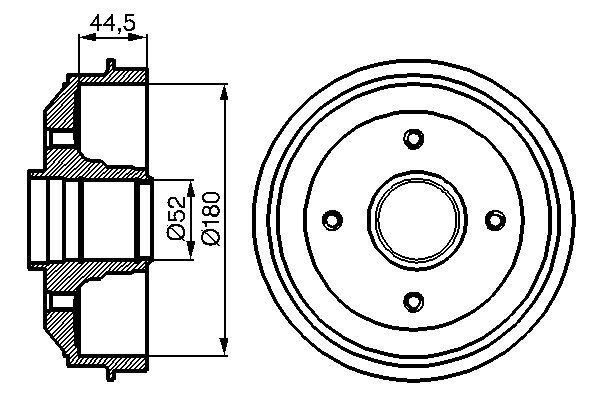 BOSCH 0 986 477 070 Brake Drum