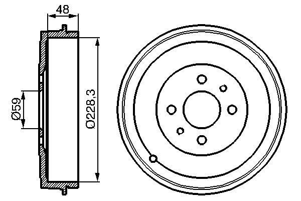 BOSCH 0 986 477 088 Brake Drum