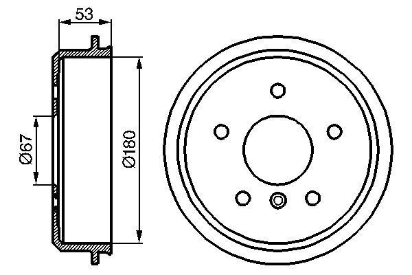 BOSCH 0 986 477 096 Brake Drum