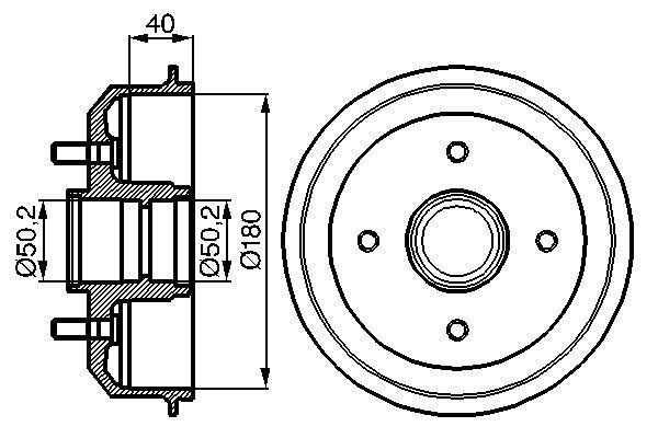 BOSCH 0 986 477 099 Brake Drum