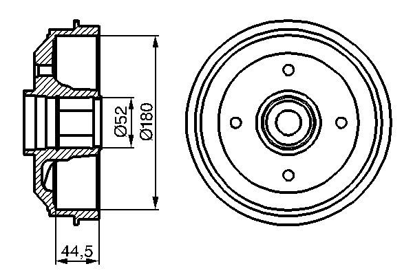 BOSCH 0 986 477 113 Brake Drum