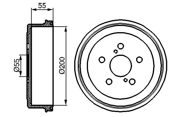 BOSCH 0 986 477 139 Brake Drum