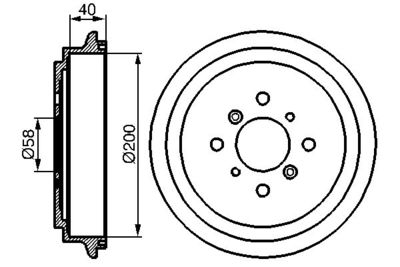 Brake Drum BOSCH 0 986 477 141