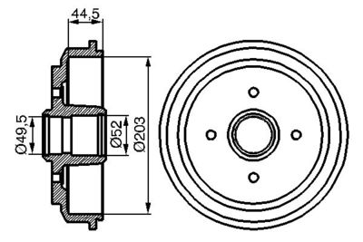Brake Drum BOSCH 0 986 477 149