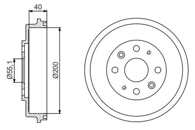 Brake Drum BOSCH 0 986 477 191