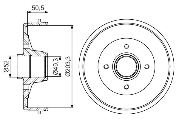 BOSCH 0 986 477 196 Brake Drum