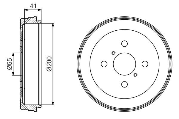 BOSCH 0 986 477 199 Brake Drum