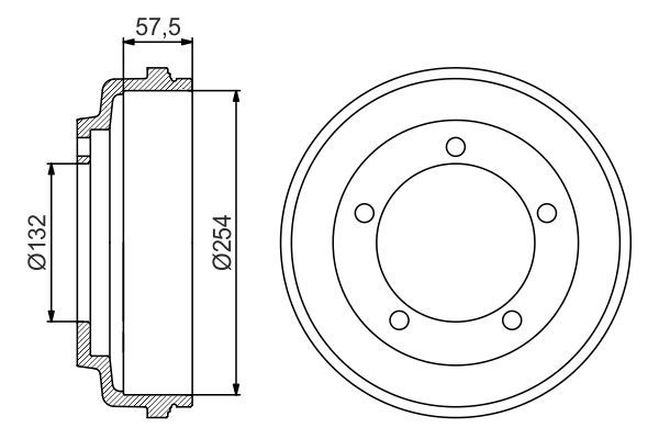 BOSCH 0 986 477 204 Brake Drum