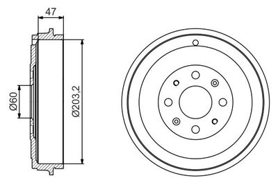Brake Drum BOSCH 0 986 477 207