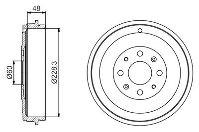 Brake Drum BOSCH 0 986 477 208