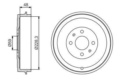 Brake Drum BOSCH 0 986 477 212