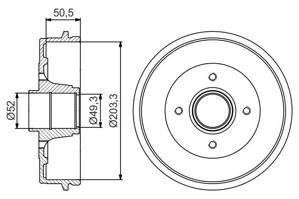 BOSCH 0 986 477 214 Brake Drum