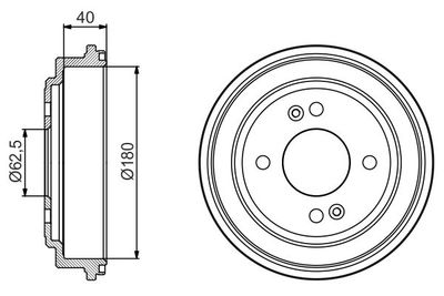 Brake Drum BOSCH 0 986 477 216