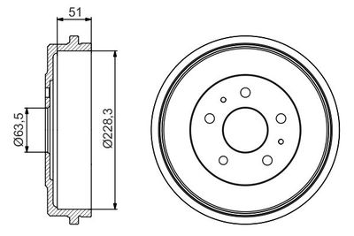 Brake Drum BOSCH 0 986 477 219