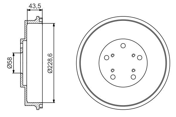 BOSCH 0 986 477 231 Brake Drum