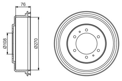 Brake Drum BOSCH 0 986 477 233