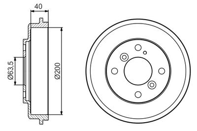 Brake Drum BOSCH 0 986 477 240