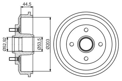 Brake Drum BOSCH 0 986 477 266