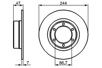 Brake Disc BOSCH 0 986 478 050