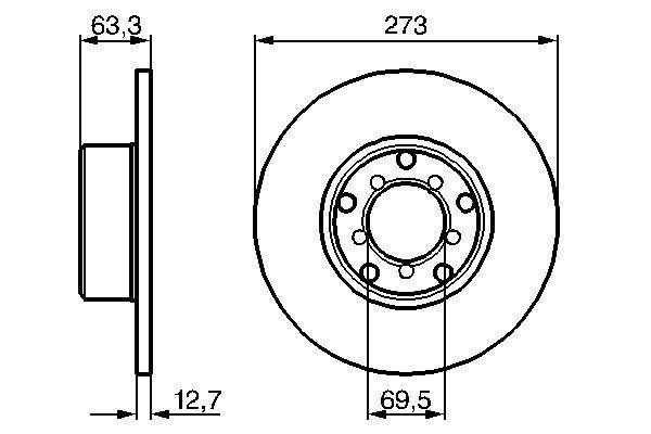 BOSCH 0 986 478 055 Brake Disc