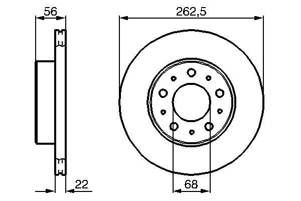 BOSCH 0 986 478 283 Brake Disc