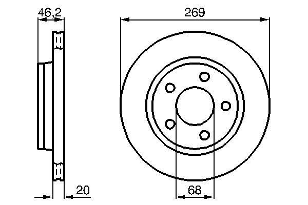 BOSCH 0 986 478 316 Brake Disc
