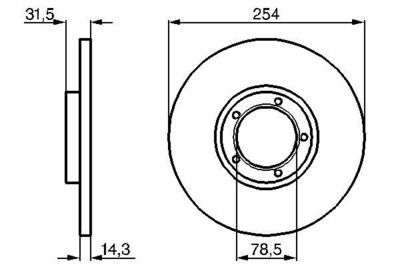 Brake Disc BOSCH 0 986 478 345