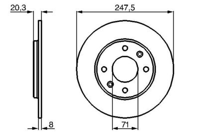 Brake Disc BOSCH 0 986 478 371