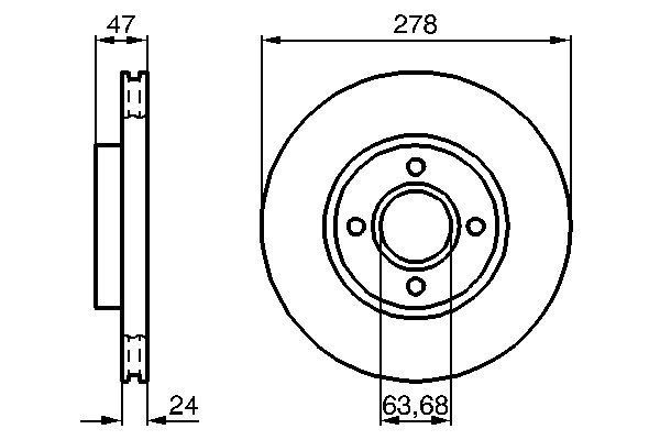 BOSCH 0 986 478 427 Brake Disc